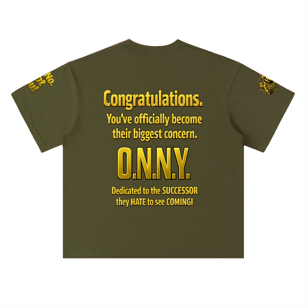 Promoted to Problem Heavyweight Drop Shoulder Cotton Signature Tee
