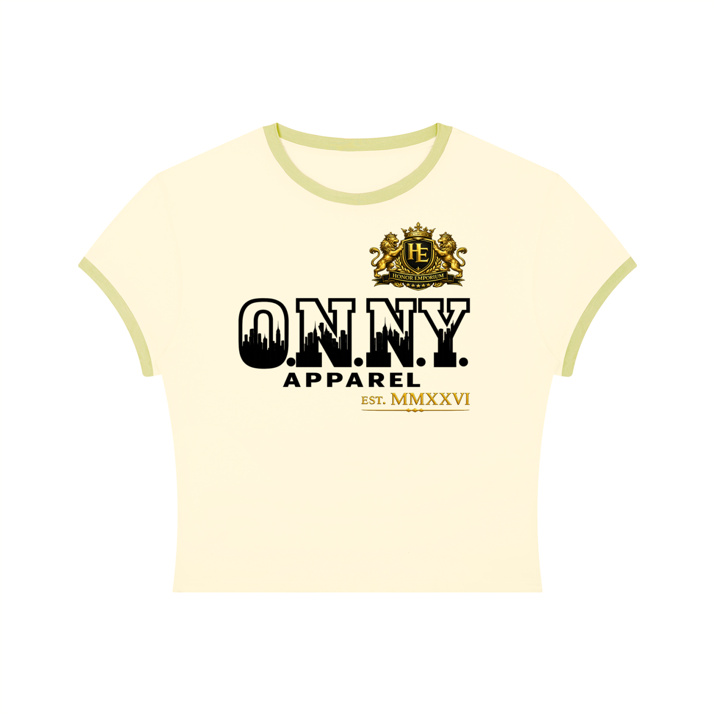 O.N.N.Y. Signature Crest Women's Slim Color Block Tee