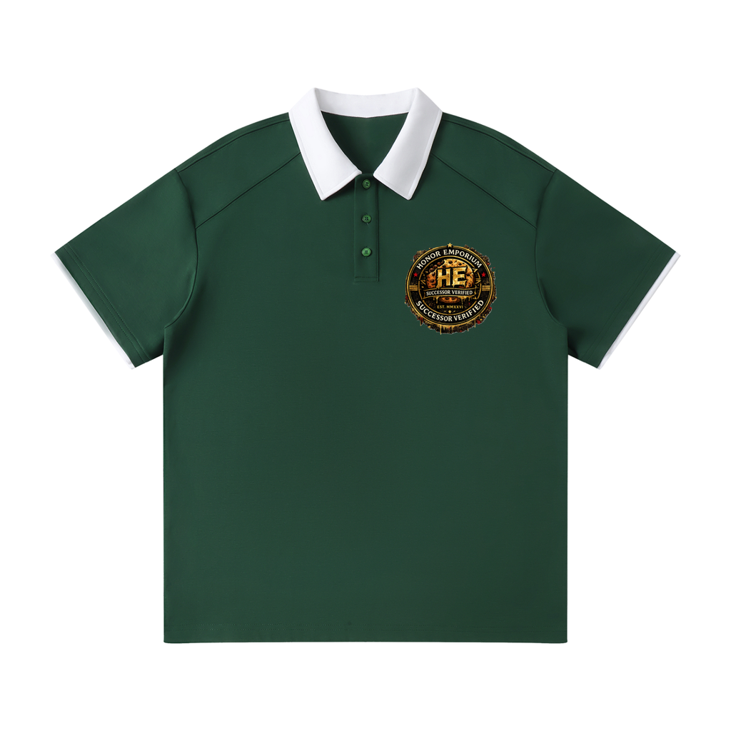 Honor Emporium | Successor Verified Contrast Collar Raglan Polo Shirt