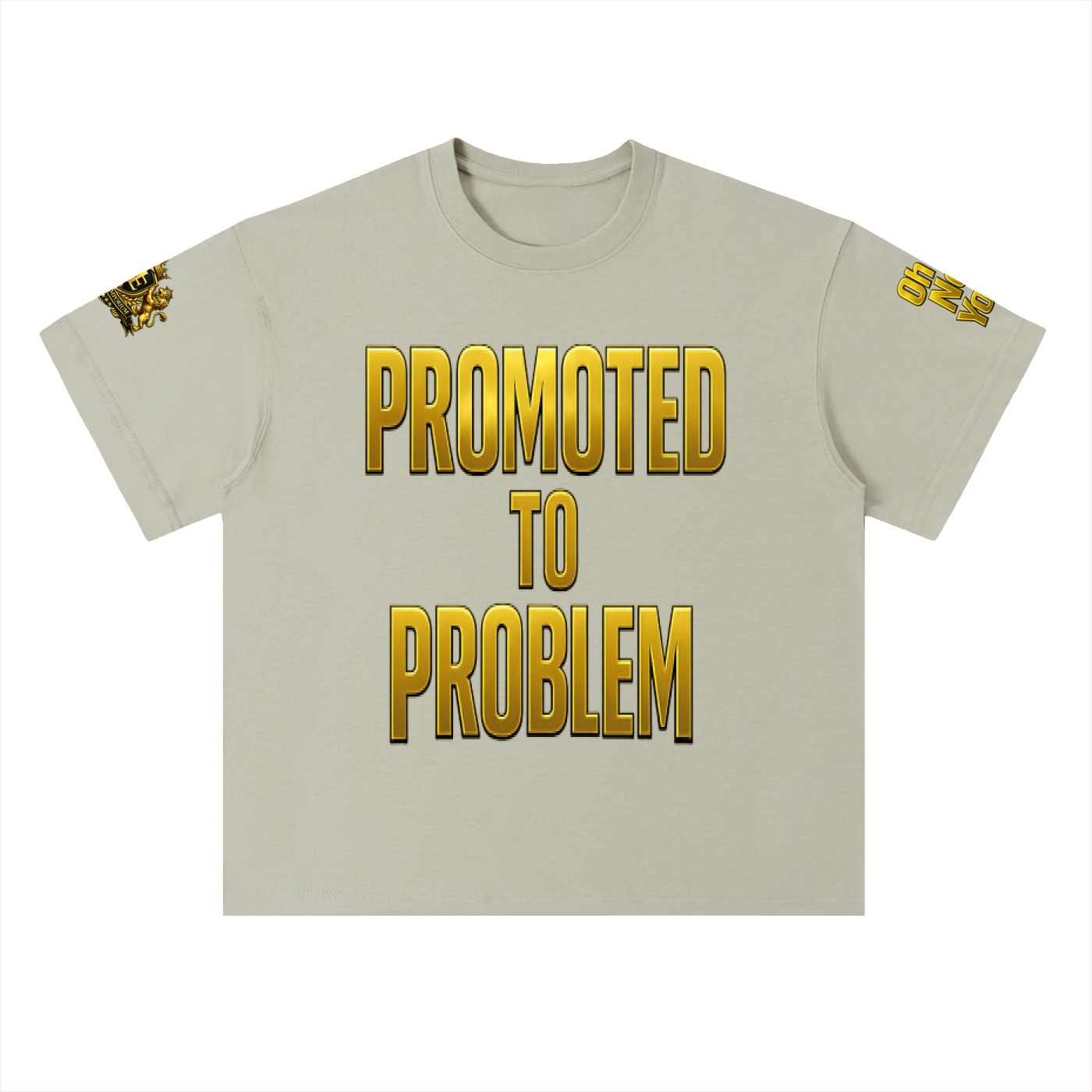 Promoted to Problem Heavyweight Drop Shoulder Cotton Signature Tee