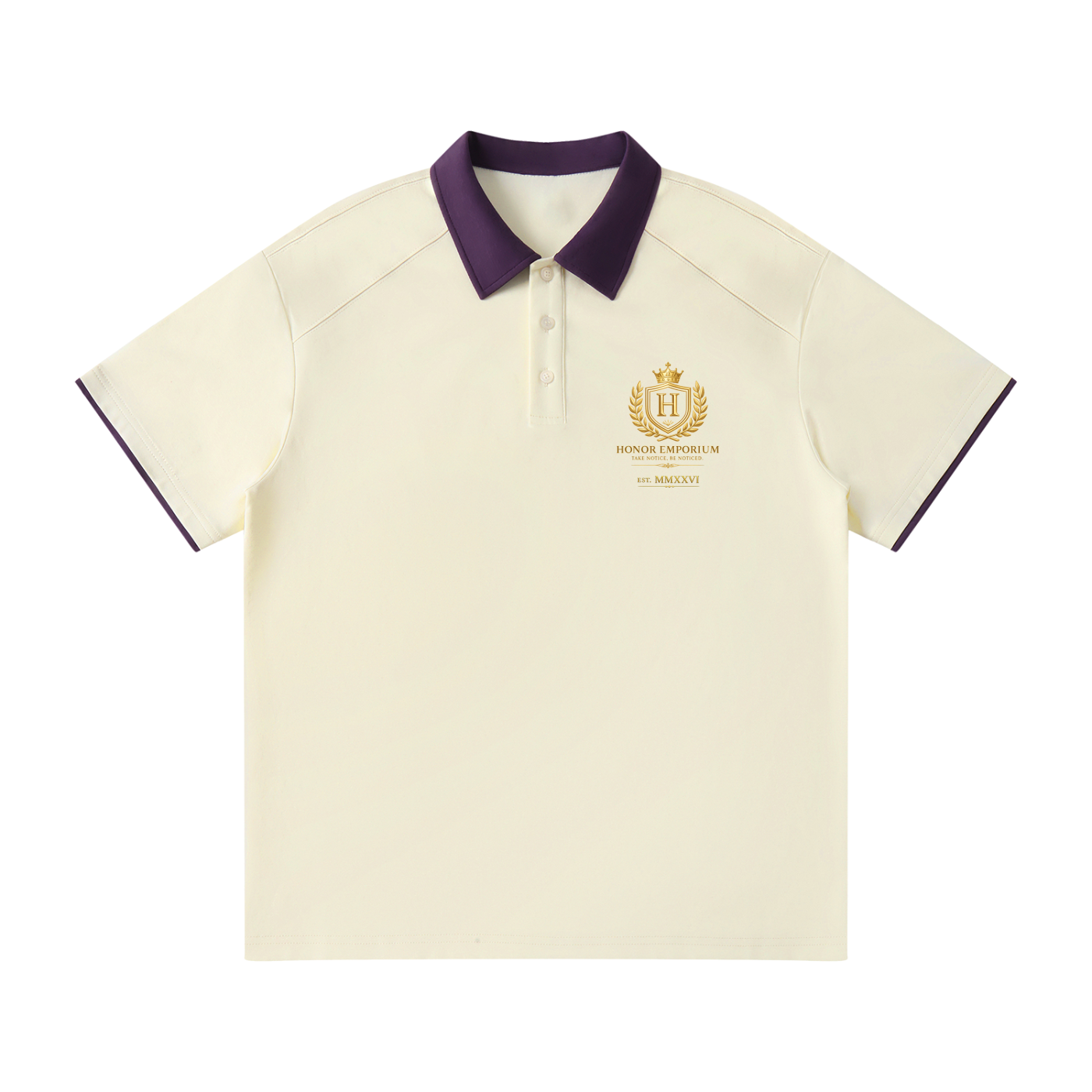 Honor Executive Crest Contrast Collar Raglan Polo Shirt