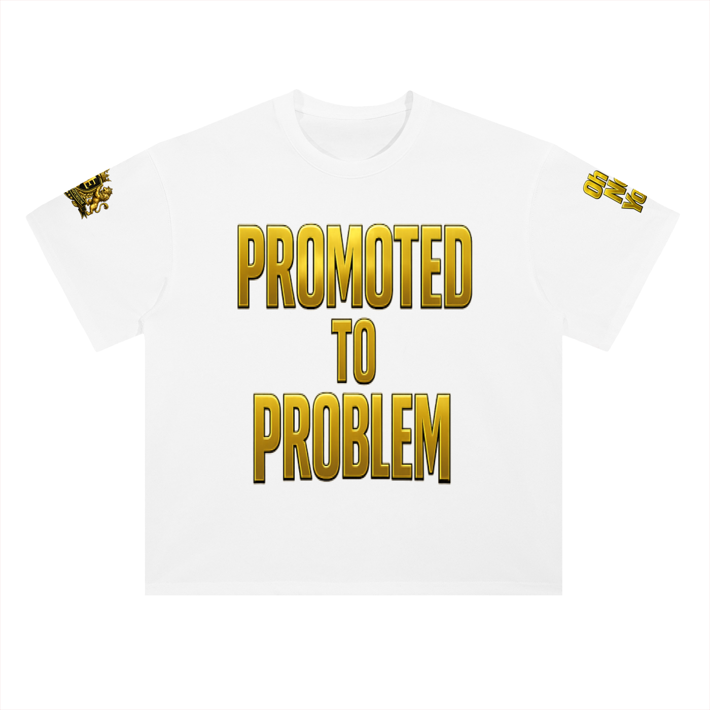 Promoted to Problem Heavyweight Drop Shoulder Cotton Signature Tee