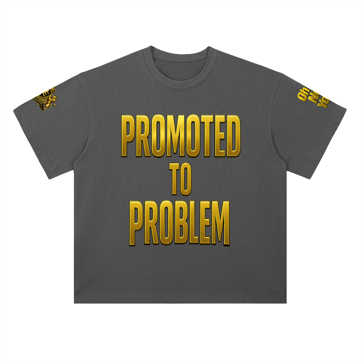 Promoted to Problem Heavyweight Drop Shoulder Cotton Signature Tee