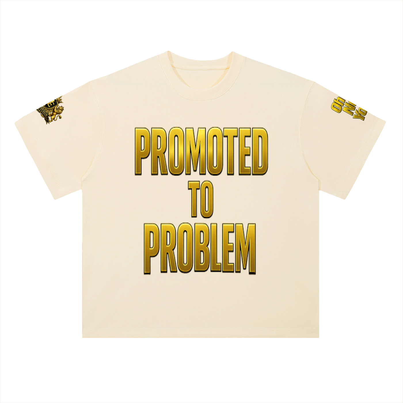 Promoted to Problem Heavyweight Drop Shoulder Cotton Signature Tee