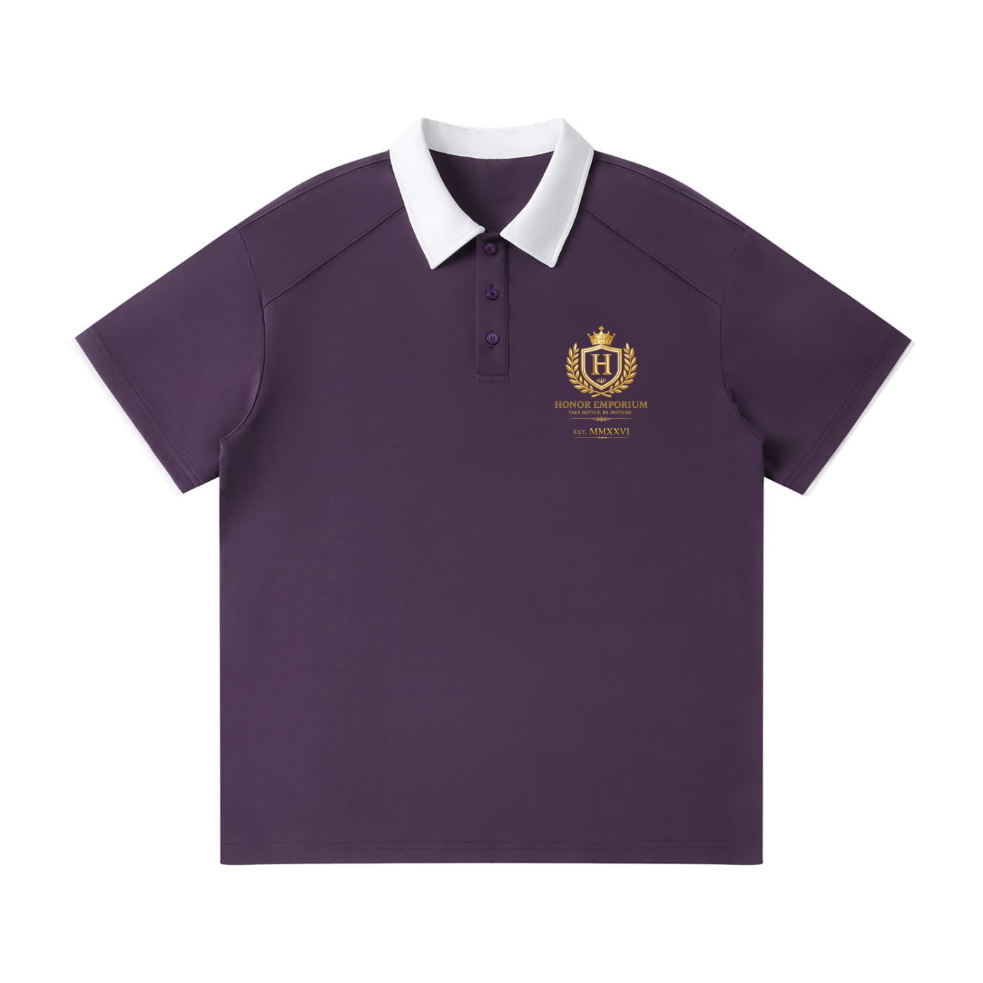 Honor Executive Crest Contrast Collar Raglan Polo Shirt