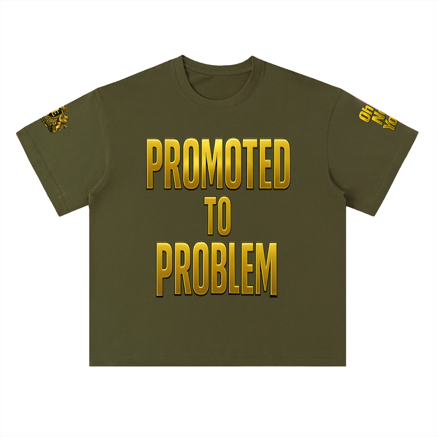 Promoted to Problem Heavyweight Drop Shoulder Cotton Signature Tee