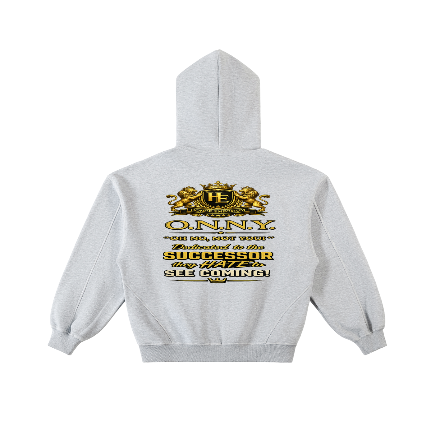 O.N.N.Y. Executive Contrast-Stitched Boxy Fleece Zip Hoodie