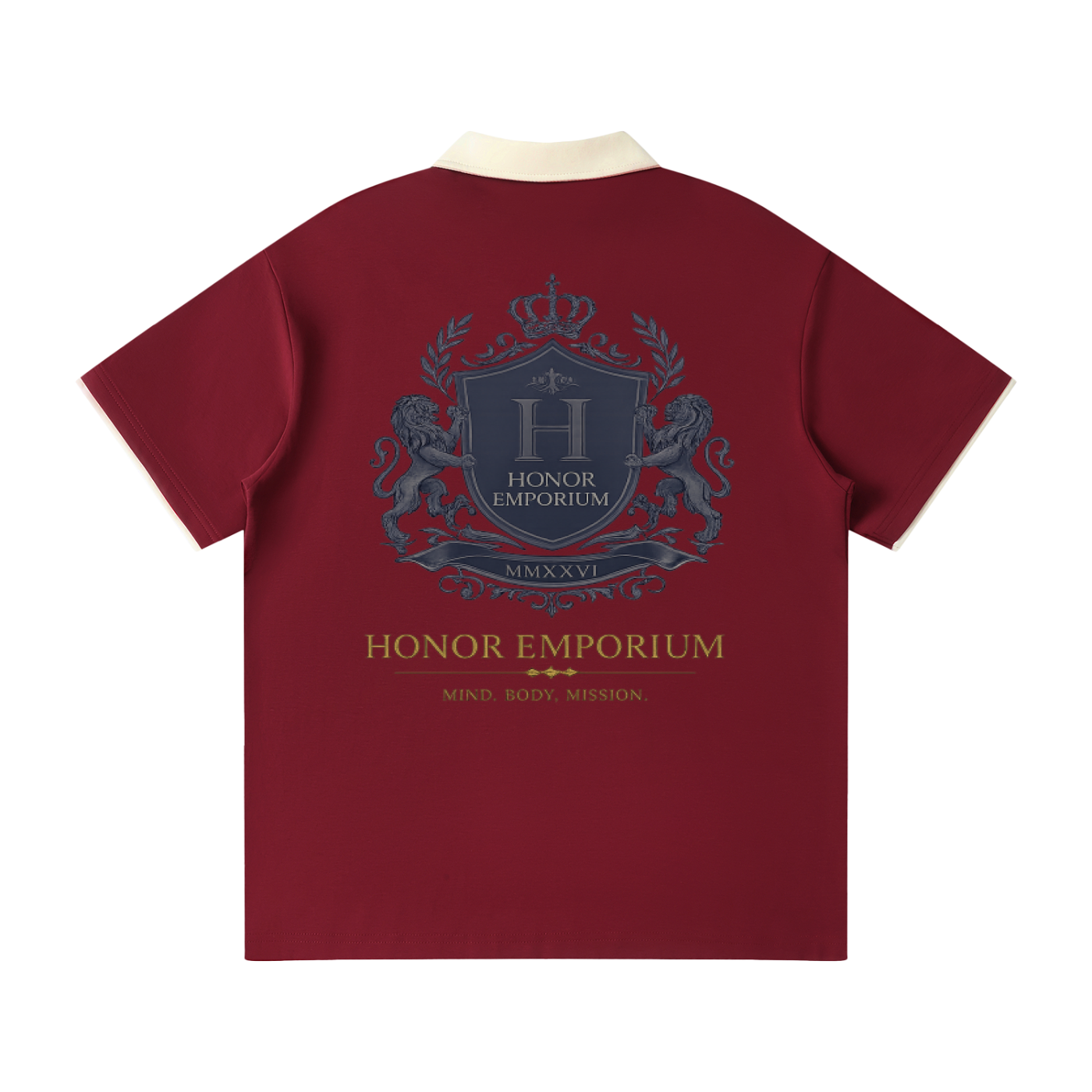 Honor Executive Crest Contrast Collar Raglan Polo Shirt