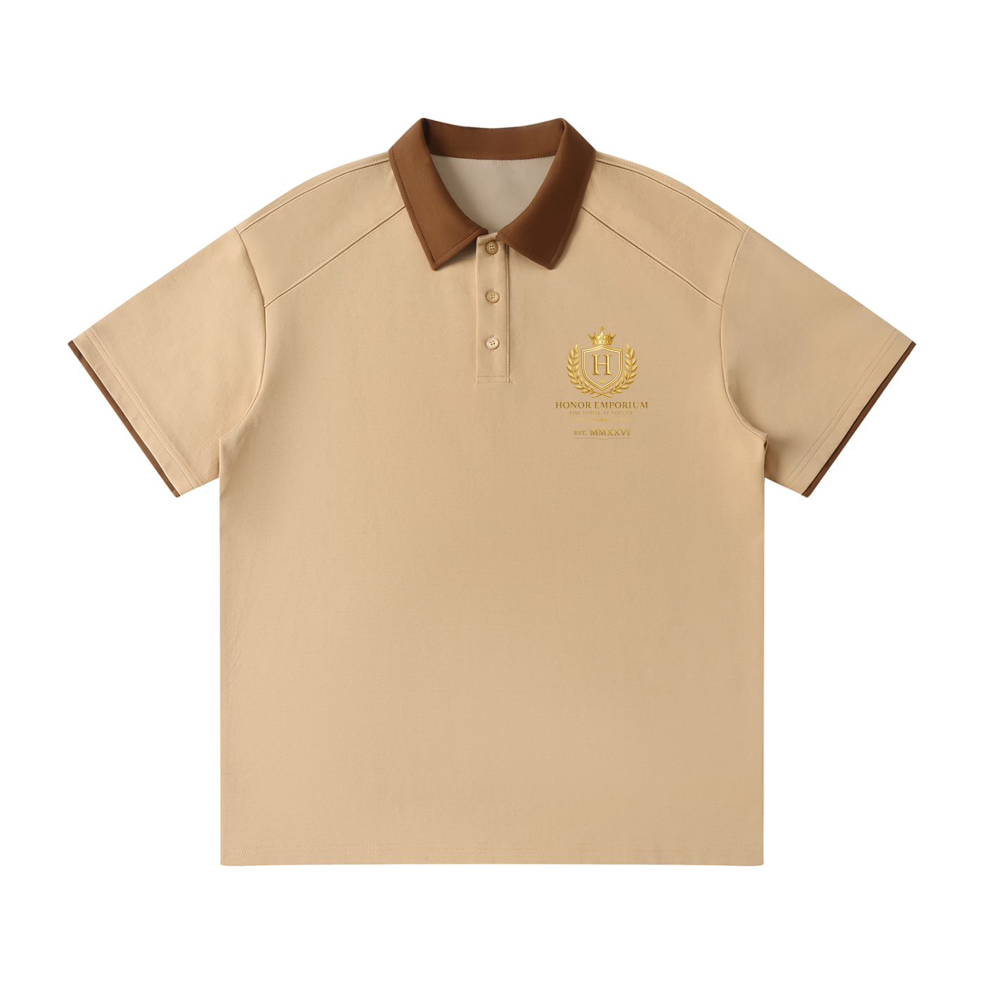 Honor Executive Crest Contrast Collar Raglan Polo Shirt