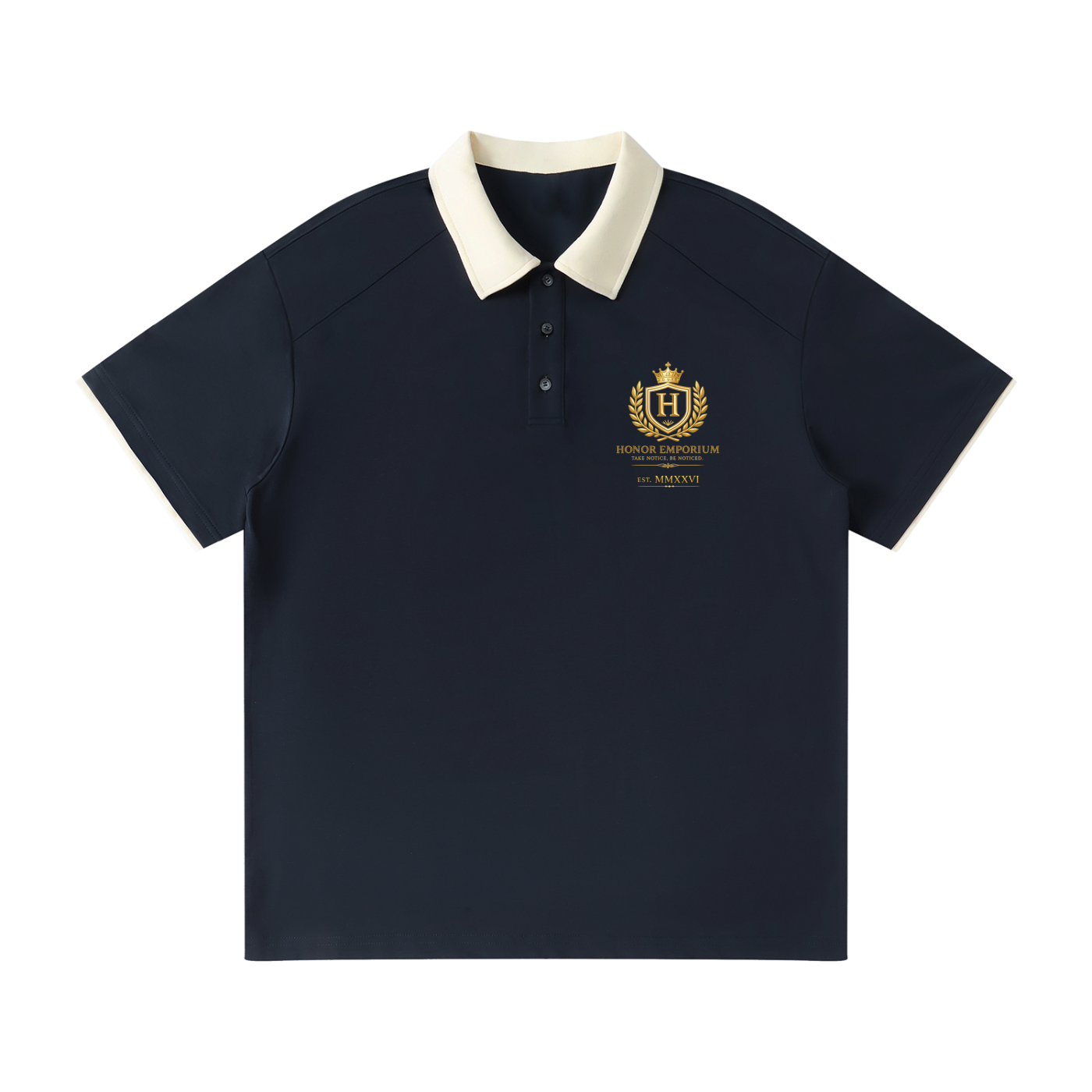 Honor Executive Crest Contrast Collar Raglan Polo Shirt