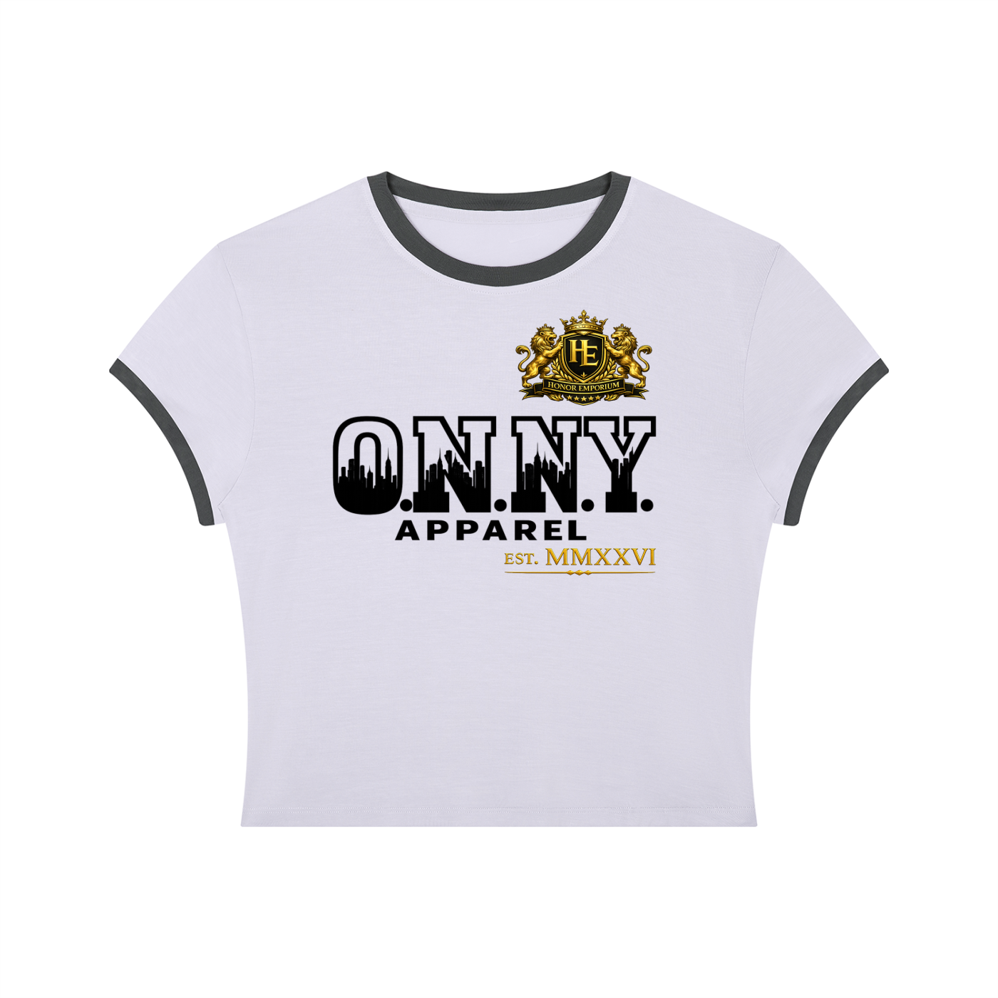 O.N.N.Y. Signature Crest Women's Slim Color Block Tee