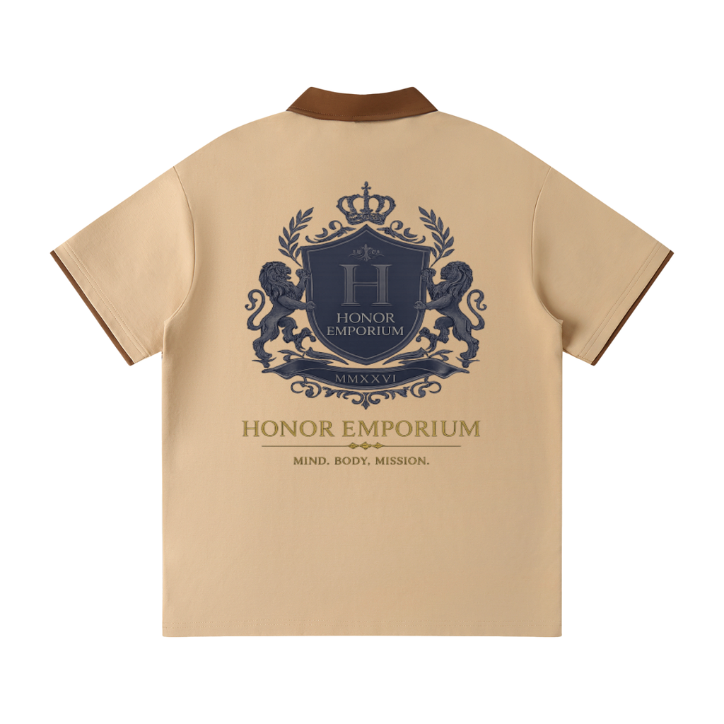 Honor Executive Crest Contrast Collar Raglan Polo Shirt
