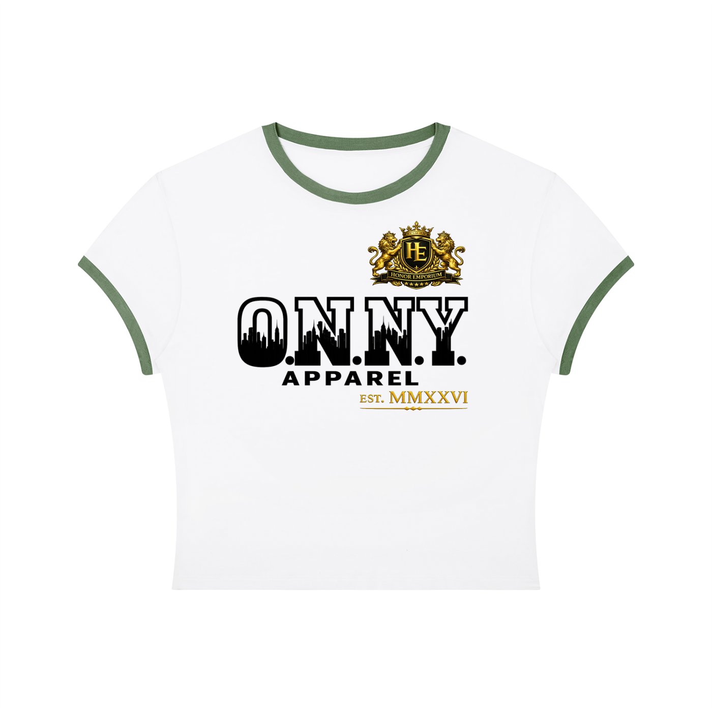 O.N.N.Y. Signature Crest Women's Slim Color Block Tee