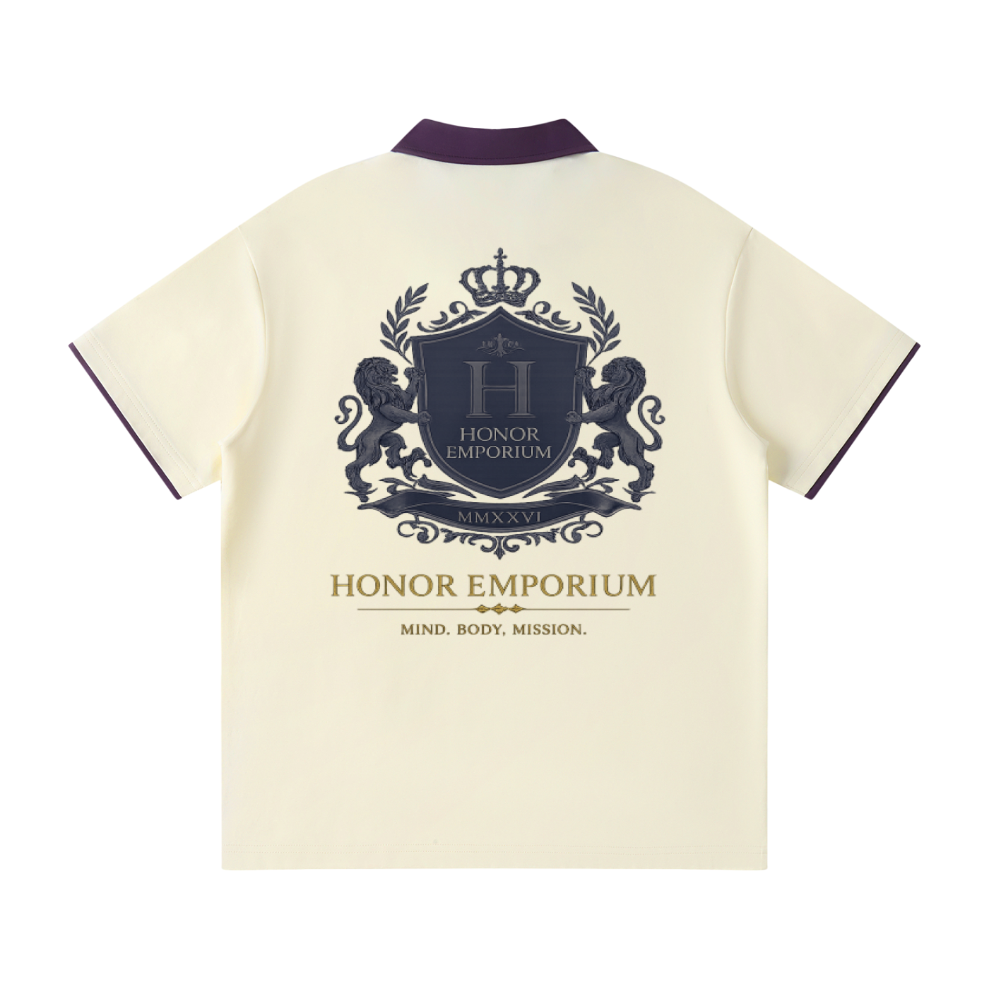 Honor Executive Crest Contrast Collar Raglan Polo Shirt