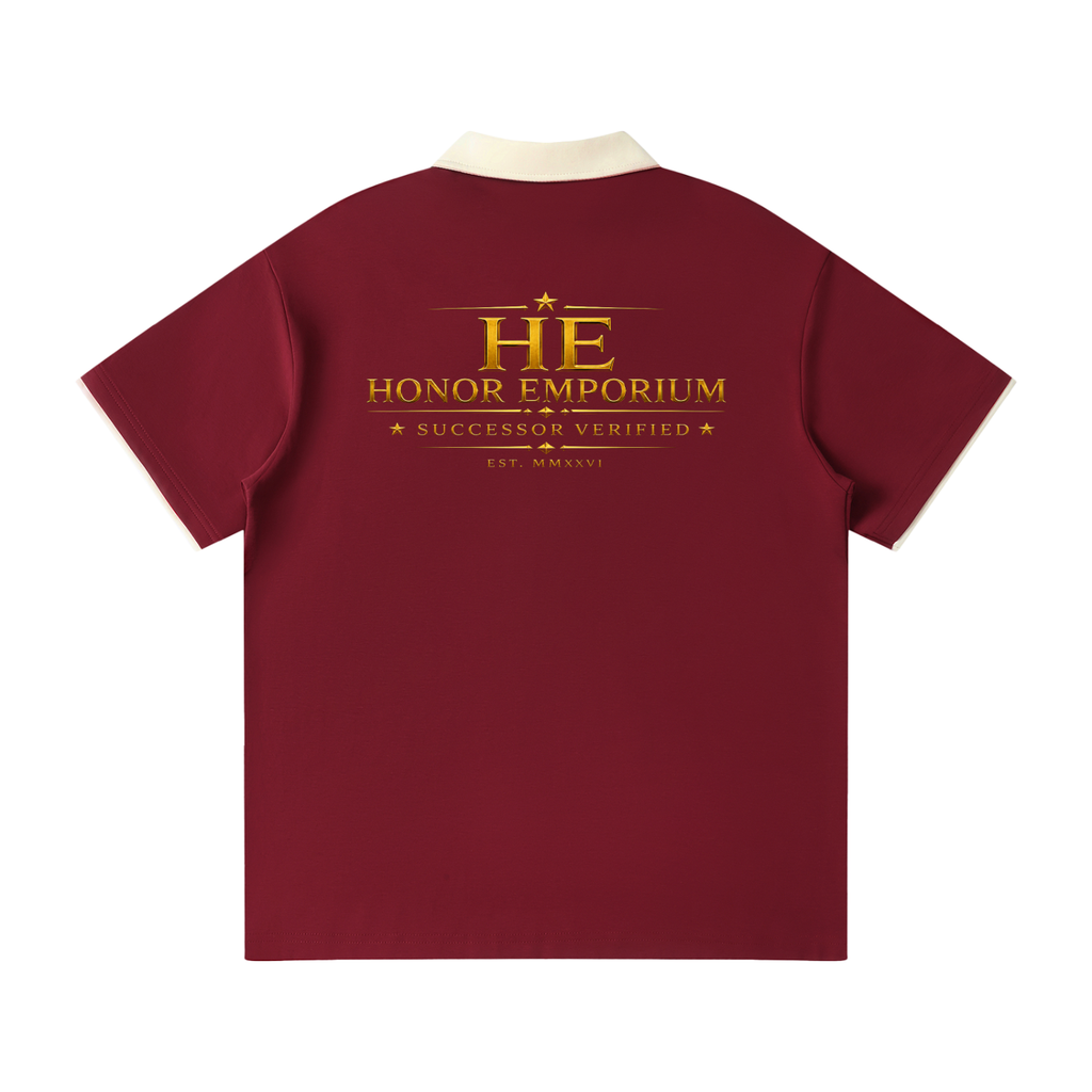Honor Emporium | Successor Verified Contrast Collar Raglan Polo Shirt