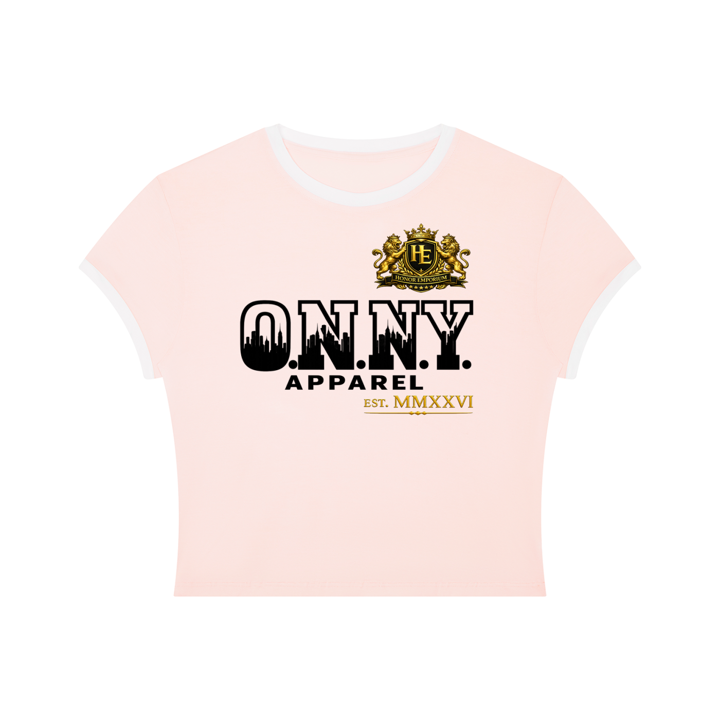 O.N.N.Y. Signature Crest Women's Slim Color Block Tee