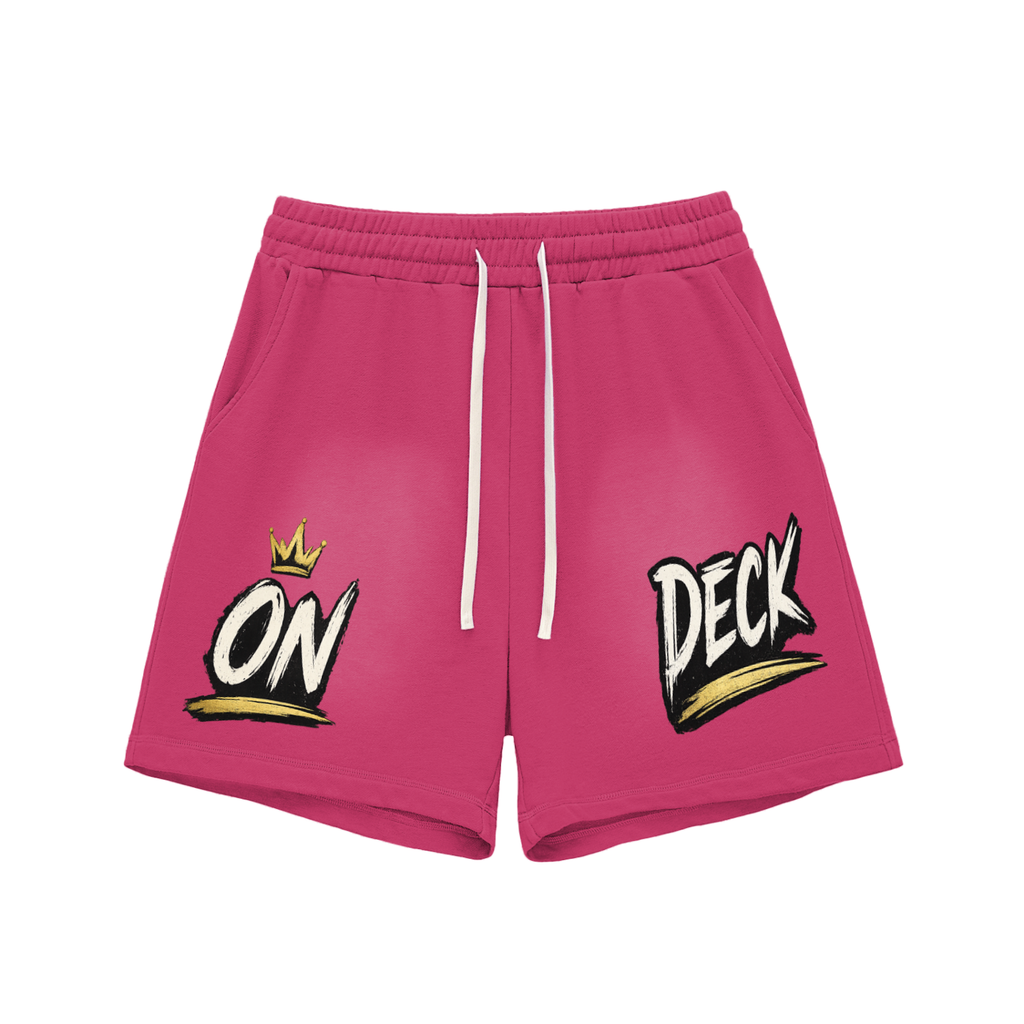 O.N.N.Y. On Deck Fleece Sun Fade  Raw Edge Cotton Shorts