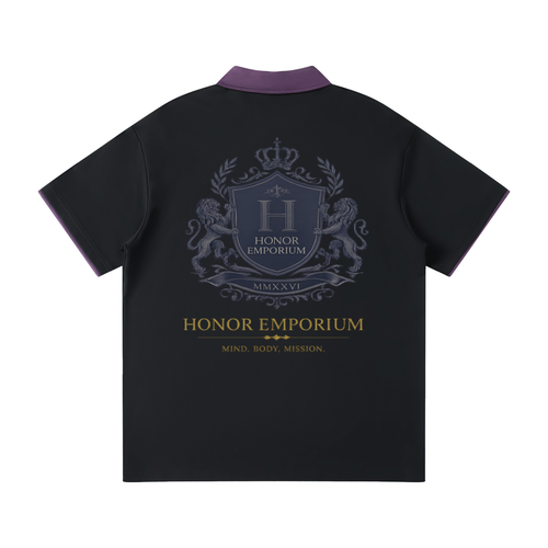 Honor Executive Crest Contrast Collar Raglan Polo Shirt