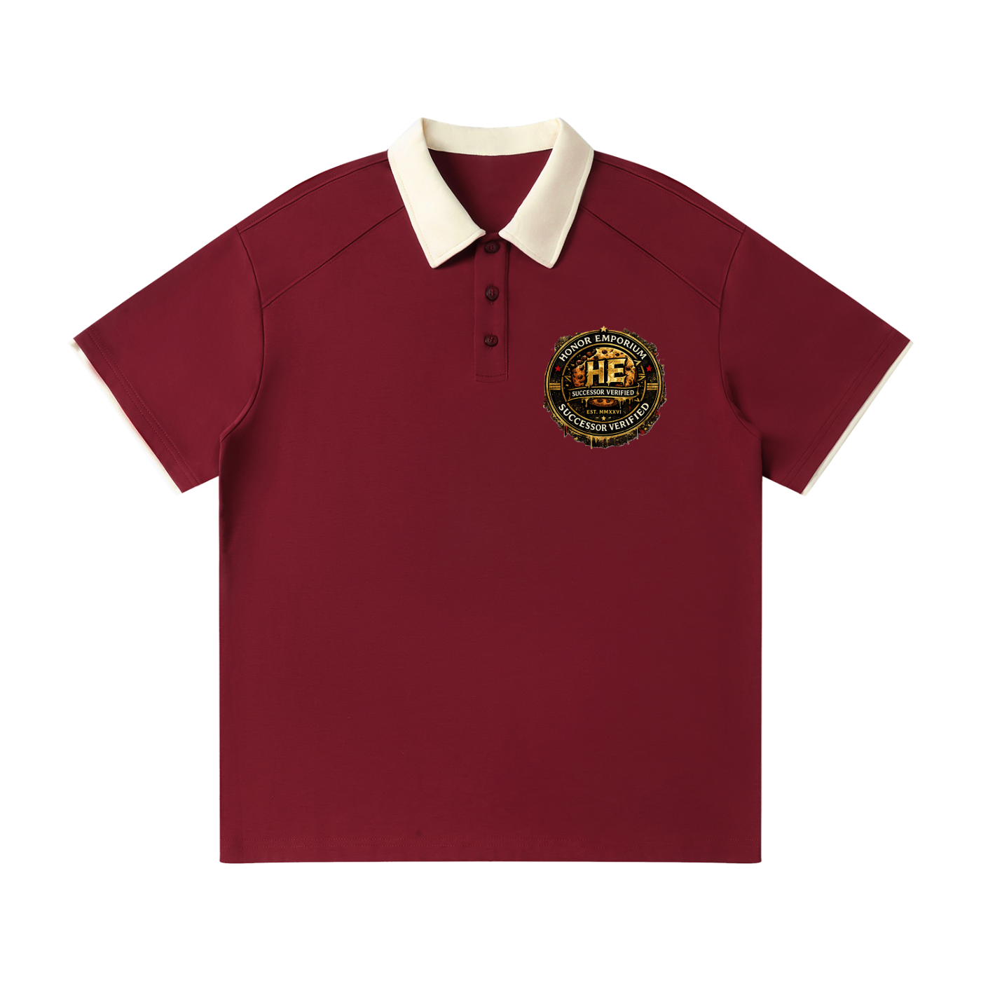 Honor Emporium | Successor Verified Contrast Collar Raglan Polo Shirt
