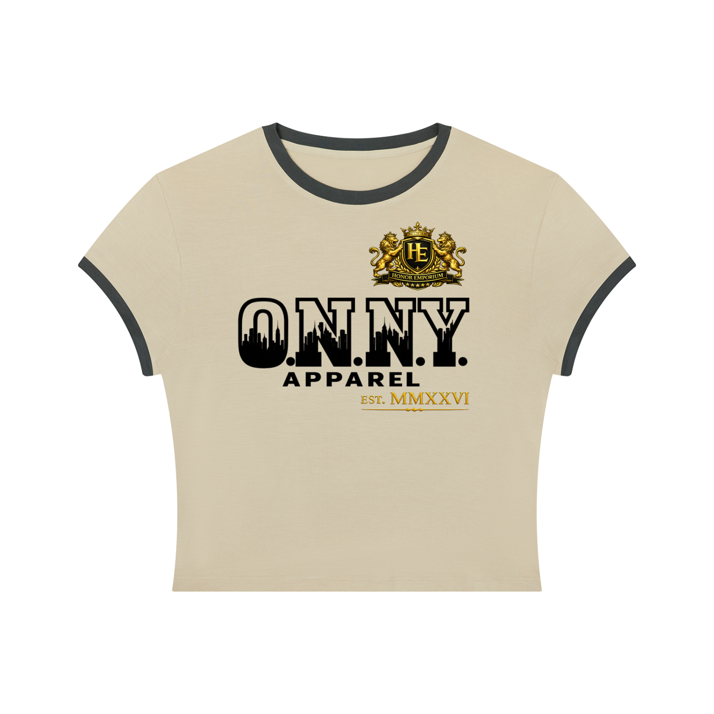 O.N.N.Y. Signature Crest Women's Slim Color Block Tee