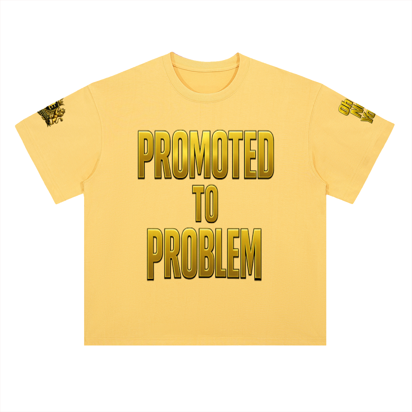 Promoted to Problem Heavyweight Drop Shoulder Cotton Signature Tee