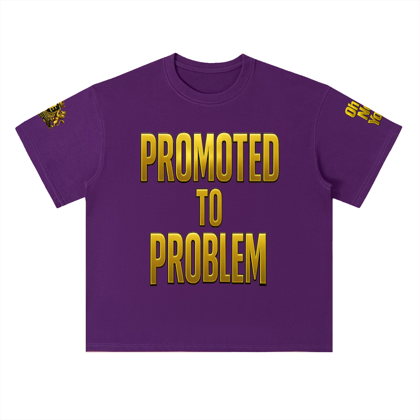 Promoted to Problem Heavyweight Drop Shoulder Cotton Signature Tee